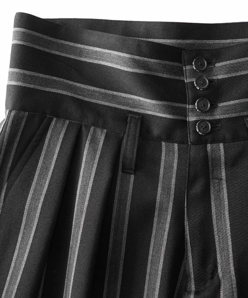 SHAREEF（シャリーフ）の「STRIPE WIDE BELT PANTS（その他パンツ・メンズ・ブラック系その他/グレー系その他・1/2/3）」の5枚目の写真