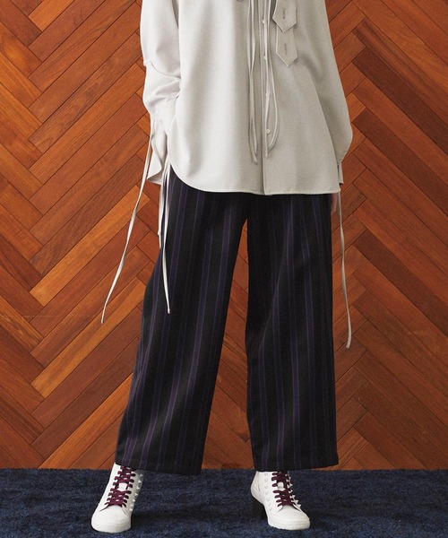 SHAREEF（シャリーフ）の「STRIPE WIDE BELT PANTS（その他