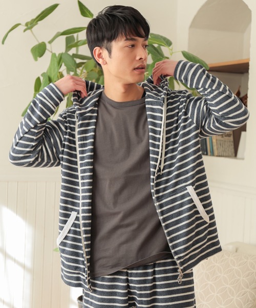 UNION STATION（ユニオンステーション）の「/セットアップ対応/杢パイルパーカー（パーカー・メンズ・ホワイト/ネイビー/その他・LL/M/L）」の3枚目の写真