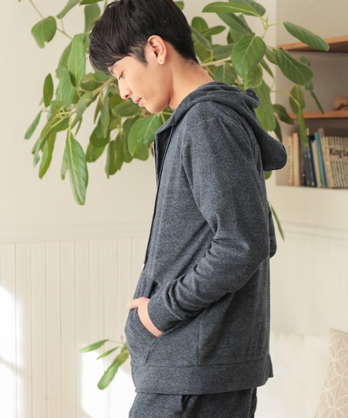 UNION STATION（ユニオンステーション）の「/セットアップ対応/杢パイルパーカー（パーカー・メンズ・ホワイト/ネイビー/その他・LL/M/L）」の4枚目の写真