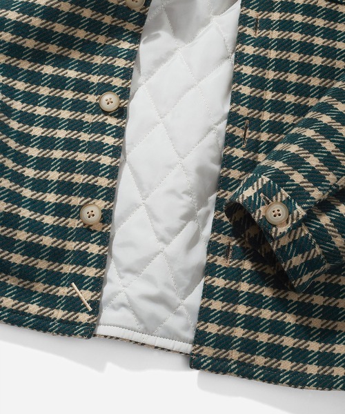 Saturdays NYC（サタデーズ ニューヨークシティ ）の「Rhodes Tartan Padded Overshirt（シャツ/ブラウス・メンズ・ダークブラウン・S/M/L/XL）」の4枚目の写真