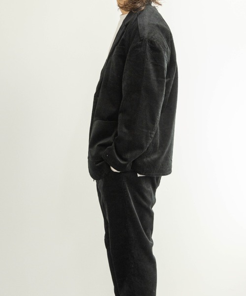 NYLAUS(ナイラス)の「太畝コーデュロイ ワイドテーラードジャケット(テーラードジャケット・メンズ・ブラック/ブラウン/カーキ/アイボリー・LL/L/M)」の5枚目の写真