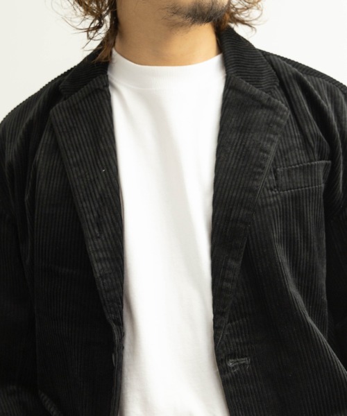 NYLAUS(ナイラス)の「太畝コーデュロイ ワイドテーラードジャケット(テーラードジャケット・メンズ・ブラック/ブラウン/カーキ/アイボリー・LL/L/M)」の7枚目の写真
