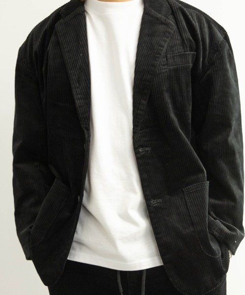 NYLAUS(ナイラス)の「太畝コーデュロイ ワイドテーラードジャケット(テーラードジャケット・メンズ・ブラック/ブラウン/カーキ/アイボリー・LL/L/M)」の10枚目の写真