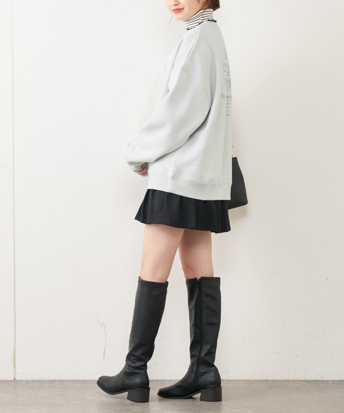 OLIVE des OLIVE(オリーブデオリーブ)の「カジュアル可愛く仕上げる。フラワーズ裏起毛プルオーバー/裏起毛スウェット(スウェット・レディース・ベージュ/ネイビー/グリーン/アイボリー/ピンク/ライトグレー・FREE)」の12枚目の写真