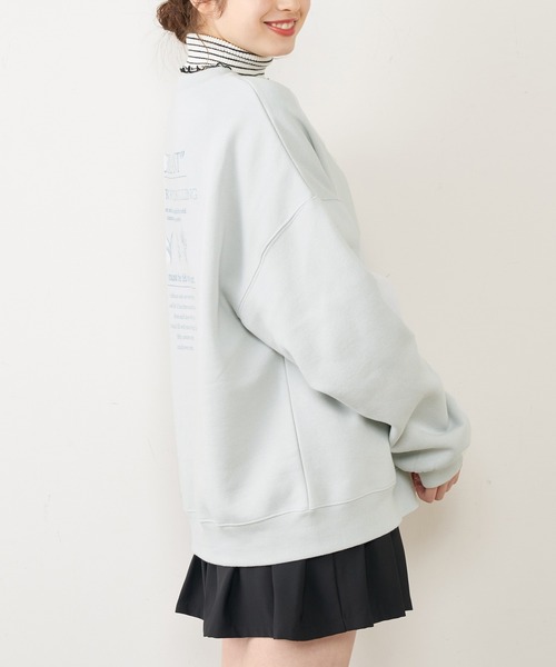 OLIVE des OLIVE(オリーブデオリーブ)の「カジュアル可愛く仕上げる。フラワーズ裏起毛プルオーバー/裏起毛スウェット(スウェット・レディース・ベージュ/ネイビー/グリーン/アイボリー/ピンク/ライトグレー・FREE)」の15枚目の写真