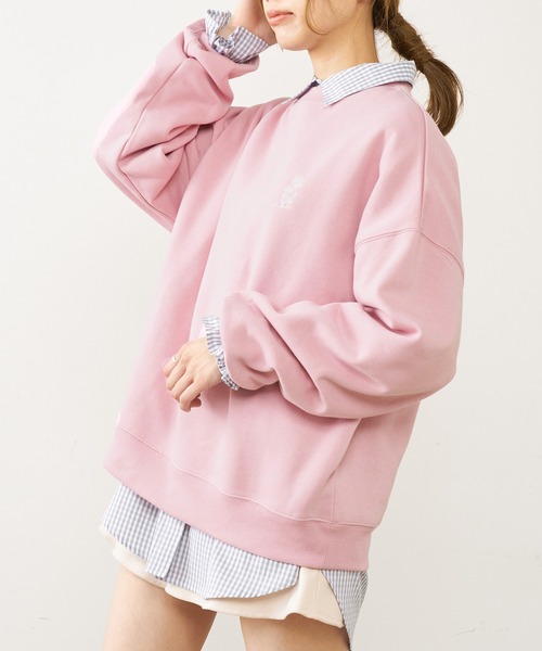 OLIVE des OLIVE(オリーブデオリーブ)の「カジュアル可愛く仕上げる。フラワーズ裏起毛プルオーバー/裏起毛スウェット(スウェット・レディース・ベージュ/ネイビー/グリーン/アイボリー/ピンク/ライトグレー・FREE)」の21枚目の写真