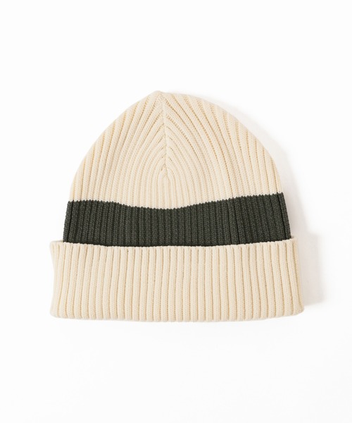 JOURNAL STANDARD（ジャーナルスタンダード）の「【LOGAN / ローガン×JS】別注 ライン ビーニー ニット帽（ニットキャップ/ビーニー・メンズ・ホワイト/ブラック/パープル/ネイビー/グレー/レッド/イエロー/オレンジ/グリーン/ブルー系その他・FREE）」の2枚目の写真