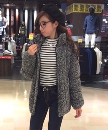 VENCEEXCHANGE | ツィード中綿ショートジャケット          (ダウンジャケット/コート)