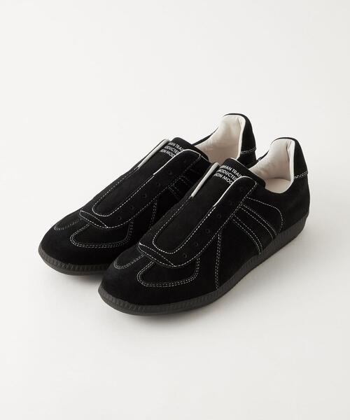 green label relaxing（グリーンレーベルリラクシング）の「＜GERMAN TRAINER＞ジャーマントレーナー スリッポン スニーカー（スリッポン・メンズ・ブラック・44/40/41/42/43）」の3枚目の写真