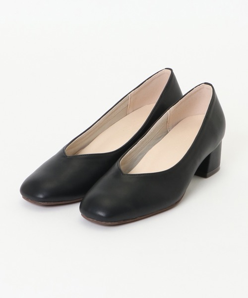ikka（イッカ）の「スクエアトゥパンプス（パンプス・レディース・ブラック/オフホワイト・M/L）」の2枚目の写真
