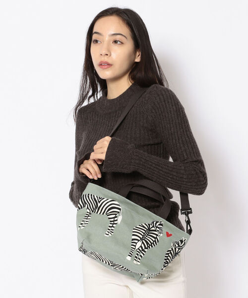 BOHEMIANS（ボヘミアンズ）の「BOHEMIANS/ボヘミアンズ　LOVE ZEBRA MINI SHOULDER BAG ラブゼブラミニショルダーバッグ（ショルダーバッグ・レディース・グリーン・FREE）」の9枚目の写真