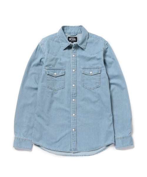 BEAMS（ビームス）の「BEAMS / デニム ウエスタンシャツ（シャツ/ブラウス・メンズ・インディゴブルー/サックスブルー・LARGE/MEDIUM/SMALL）」の19枚目の写真