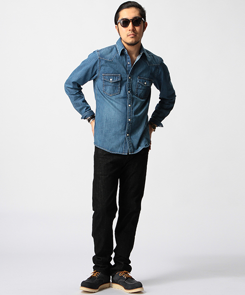 BEAMS（ビームス）の「BEAMS / デニム ウエスタンシャツ（シャツ/ブラウス・メンズ・インディゴブルー/サックスブルー・LARGE/MEDIUM/SMALL）」の22枚目の写真