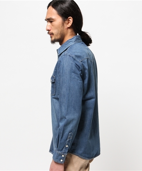BEAMS（ビームス）の「BEAMS / デニム ウエスタンシャツ（シャツ/ブラウス・メンズ・インディゴブルー/サックスブルー・LARGE/MEDIUM/SMALL）」の5枚目の写真