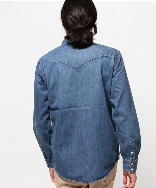 BEAMS（ビームス）の「BEAMS / デニム ウエスタンシャツ（シャツ/ブラウス・メンズ・インディゴブルー/サックスブルー・LARGE/MEDIUM/SMALL）」の3枚目の写真