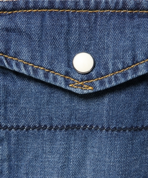 BEAMS（ビームス）の「BEAMS / デニム ウエスタンシャツ（シャツ/ブラウス・メンズ・インディゴブルー/サックスブルー・LARGE/MEDIUM/SMALL）」の7枚目の写真