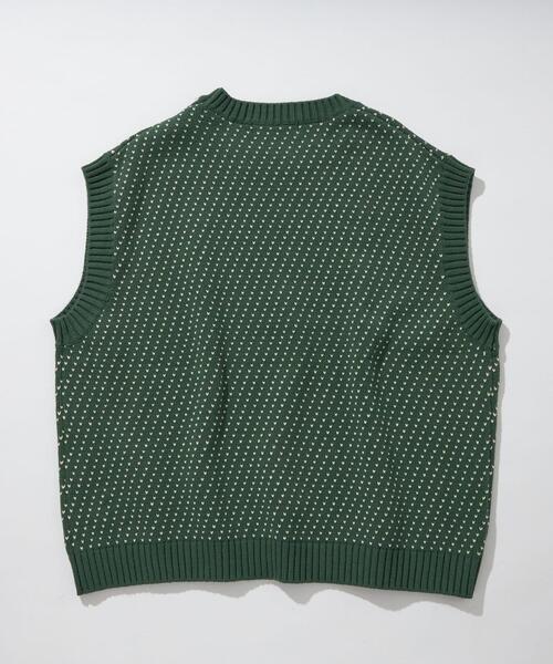 green label relaxing(グリーンレーベルリラクシング)の「【WEB限定】<GLR or> バーズアイ クルーネック ニット ベスト -ユニセックス-(ベスト・メンズ・ダークグリーン/ベージュ/ネイビー・M/S/L)」の16枚目の写真