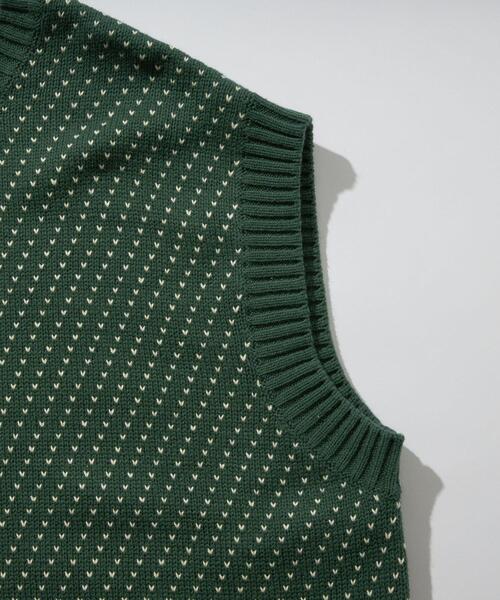green label relaxing(グリーンレーベルリラクシング)の「【WEB限定】<GLR or> バーズアイ クルーネック ニット ベスト -ユニセックス-(ベスト・メンズ・ダークグリーン/ベージュ/ネイビー・M/S/L)」の18枚目の写真