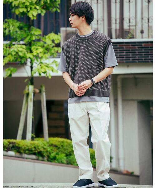 green label relaxing(グリーンレーベルリラクシング)の「【WEB限定】<GLR or> バーズアイ クルーネック ニット ベスト -ユニセックス-(ベスト・メンズ・ダークグリーン/ベージュ/ネイビー・M/S/L)」の22枚目の写真