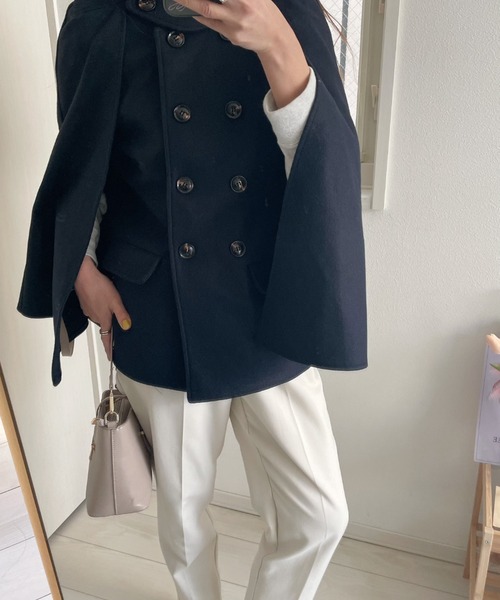 ABITOKYO（アビトーキョー）の「ダブルブレスト ケープ ジャケット