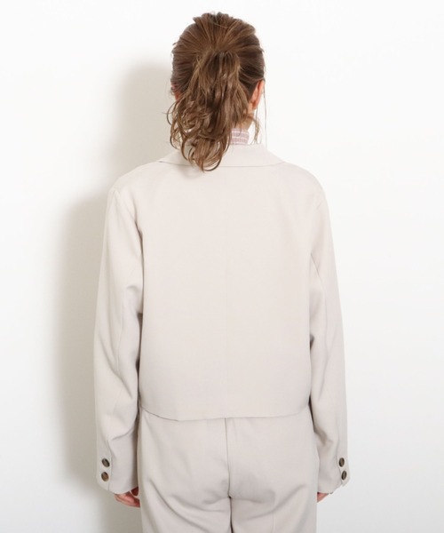 archives（アルシーヴ）の「【入荷禁止】【setupにも】ショート丈テーラードジャケット（テーラードジャケット・レディース・ブラック/アイボリー/グリーン系その他/ピンクベージュ・MEDIUM）」の21枚目の写真