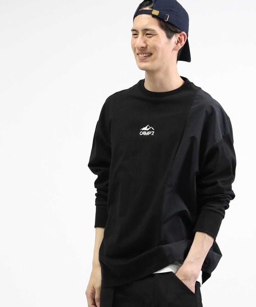 CAMP7（キャンプセブン）の「【CAMP7】ナイロン切り替えロンT（T