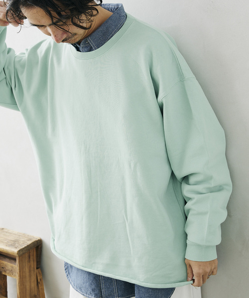 JOURNAL STANDARD relume（ジャーナルスタンダード　レリューム）の「CALIFORNIA オーバーサイズ スリットスウェット2（スウェット・メンズ・ブラック/ベージュ/グリーン/ネイビー/イエロー/ピンク・MEDIUM/LARGE）」の22枚目の写真