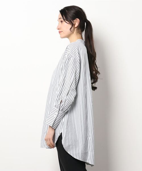 prose verse(プロズヴェール)の「バンドカラー袖ボリュームシャツ(シャツ/ブラウス・レディース・オフホワイト/サックスブルー/ブルー・フリ-)」の5枚目の写真