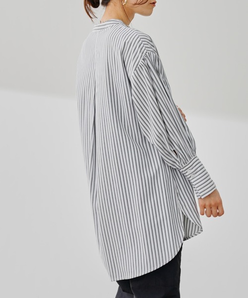 prose verse(プロズヴェール)の「バンドカラー袖ボリュームシャツ(シャツ/ブラウス・レディース・オフホワイト/サックスブルー/ブルー・フリ-)」の13枚目の写真