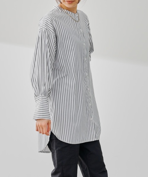 prose verse(プロズヴェール)の「バンドカラー袖ボリュームシャツ(シャツ/ブラウス・レディース・オフホワイト/サックスブルー/ブルー・フリ-)」の17枚目の写真