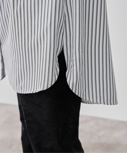 prose verse(プロズヴェール)の「バンドカラー袖ボリュームシャツ(シャツ/ブラウス・レディース・オフホワイト/サックスブルー/ブルー・フリ-)」の6枚目の写真