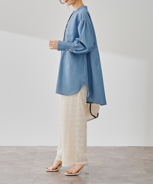 prose verse(プロズヴェール)の「バンドカラー袖ボリュームシャツ(シャツ/ブラウス・レディース・オフホワイト/サックスブルー/ブルー・フリ-)」の20枚目の写真