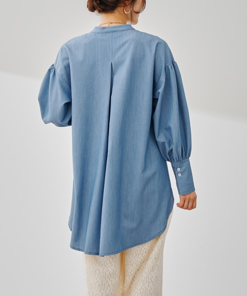 prose verse(プロズヴェール)の「バンドカラー袖ボリュームシャツ(シャツ/ブラウス・レディース・オフホワイト/サックスブルー/ブルー・フリ-)」の22枚目の写真