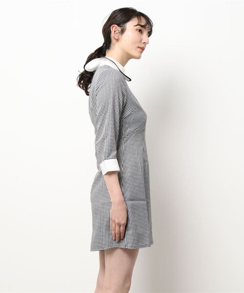 lissi Boutique(リージーブティック)の「【lissi Boutique】オードリー風チェック柄襟ワンピース(ワンピース・レディース・ブラック・FREE)」の19枚目の写真