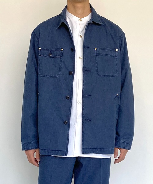 BROOKLYN OVERALL（ブルックリンオーバーオール）の「インディゴツイルカバーオール（カバーオール・メンズ・インディゴブルー・MEDIUM/LARGE）」の2枚目の写真