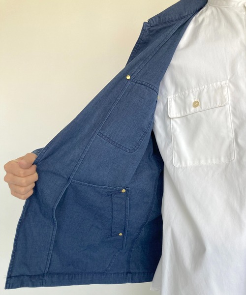 BROOKLYN OVERALL（ブルックリンオーバーオール）の「インディゴツイルカバーオール（カバーオール・メンズ・インディゴブルー・MEDIUM/LARGE）」の7枚目の写真