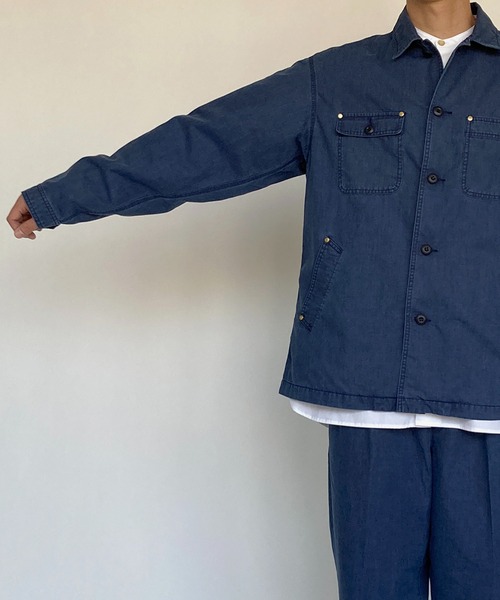 BROOKLYN OVERALL（ブルックリンオーバーオール）の「インディゴツイルカバーオール（カバーオール・メンズ・インディゴブルー・MEDIUM/LARGE）」の15枚目の写真
