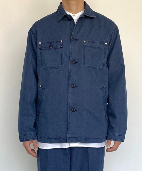 BROOKLYN OVERALL（ブルックリンオーバーオール）の「インディゴツイルカバーオール（カバーオール・メンズ・インディゴブルー・MEDIUM/LARGE）」の16枚目の写真