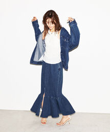 NOLLEY’S | タイト裾フレアロングスカート(デニムスカート)