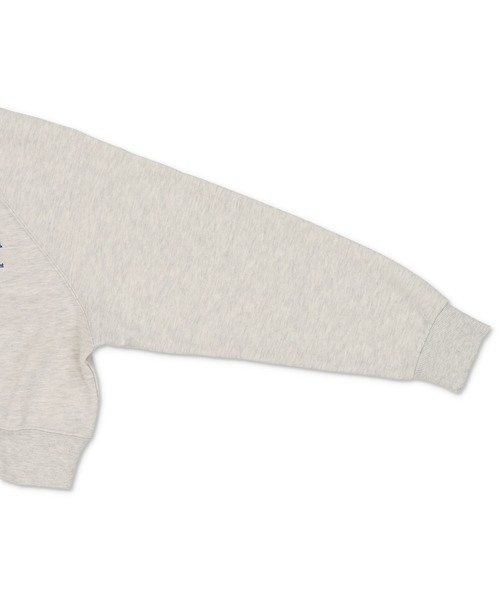 SPINNS（スピンズ）の「ワンポイントロゴ ハーフジップスウェット（スウェット・レディース・ブルー/オートミール/グリーン/ブラウン/オフホワイト・ONESIZE）」の13枚目の写真