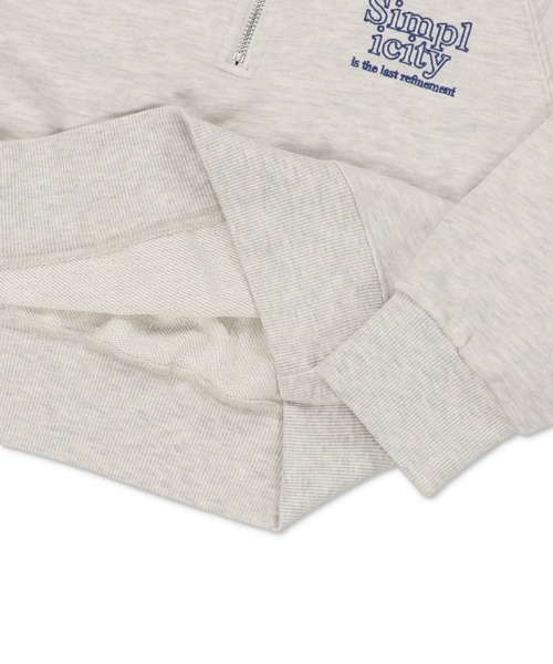 SPINNS（スピンズ）の「ワンポイントロゴ ハーフジップスウェット（スウェット・レディース・ブルー/オートミール/グリーン/ブラウン/オフホワイト・ONESIZE）」の12枚目の写真