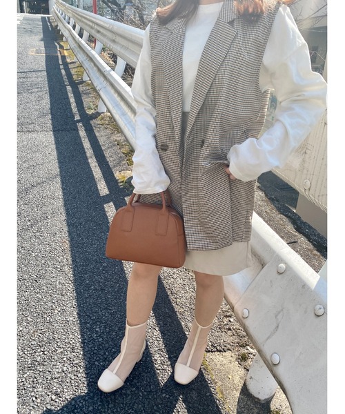 INGNI（イング）の「テーラード／ジレ（ベスト・レディース・ブラック/ベージュ/ブラウン系その他2/アイボリー/オレンジ・M）」の8枚目の写真