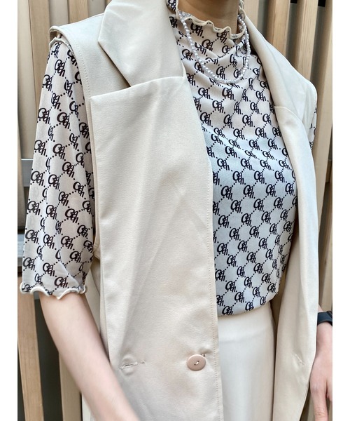 INGNI（イング）の「テーラード／ジレ（ベスト・レディース・ブラック/ベージュ/ブラウン系その他2/アイボリー/オレンジ・M）」の19枚目の写真