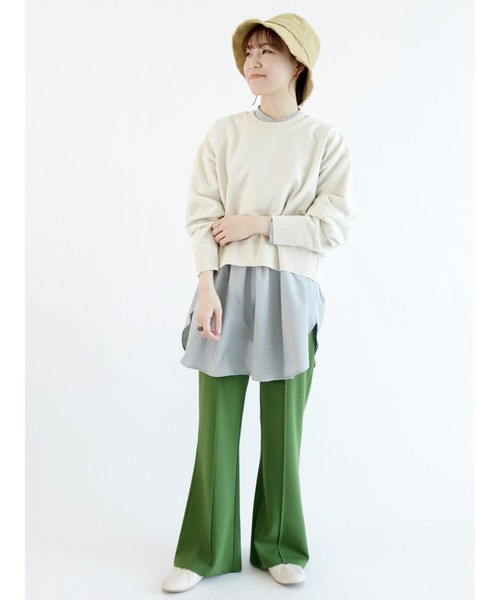 ehka sopo（エヘカソポ）の「フレアカットパンツ（その他パンツ・レディース・ベージュ/オレンジ/グリーン・ﾌﾘ-）」の7枚目の写真