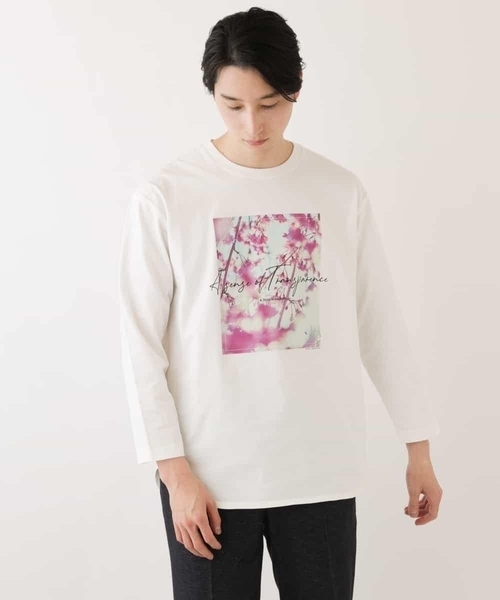 a.v.v(アーヴェヴェ)の「フォトグラファーコラボロングシルエットカットソー(Tシャツ/カットソー・メンズ・ホワイト/ライトブルー・48/46/44/50)」の18枚目の写真