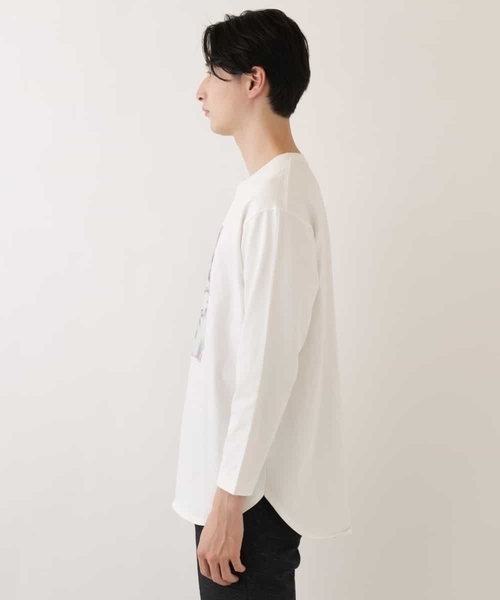 a.v.v(アーヴェヴェ)の「フォトグラファーコラボロングシルエットカットソー(Tシャツ/カットソー・メンズ・ホワイト/ライトブルー・48/46/44/50)」の19枚目の写真