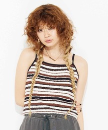 X-girl | STRIPED TERRY CLOTH CAMISOLE(キャミソール)
