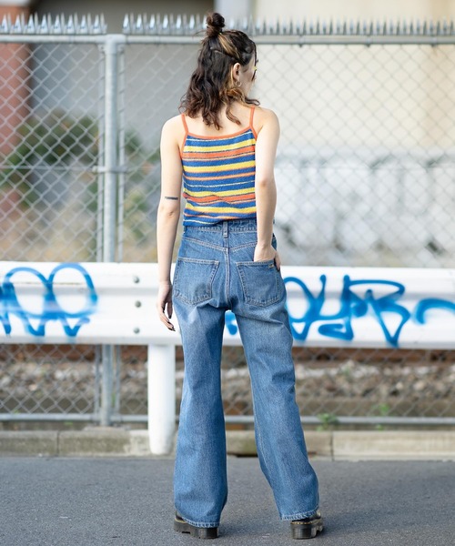 X-girl(エックスガール)の「STRIPED TERRY CLOTH CAMISOLE(キャミソール・レディース・ホワイト/オレンジ/グリーン・S/M)」の7枚目の写真