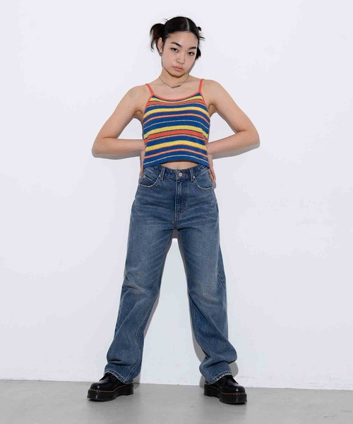 X-girl(エックスガール)の「STRIPED TERRY CLOTH CAMISOLE(キャミソール・レディース・ホワイト/オレンジ/グリーン・S/M)」の8枚目の写真